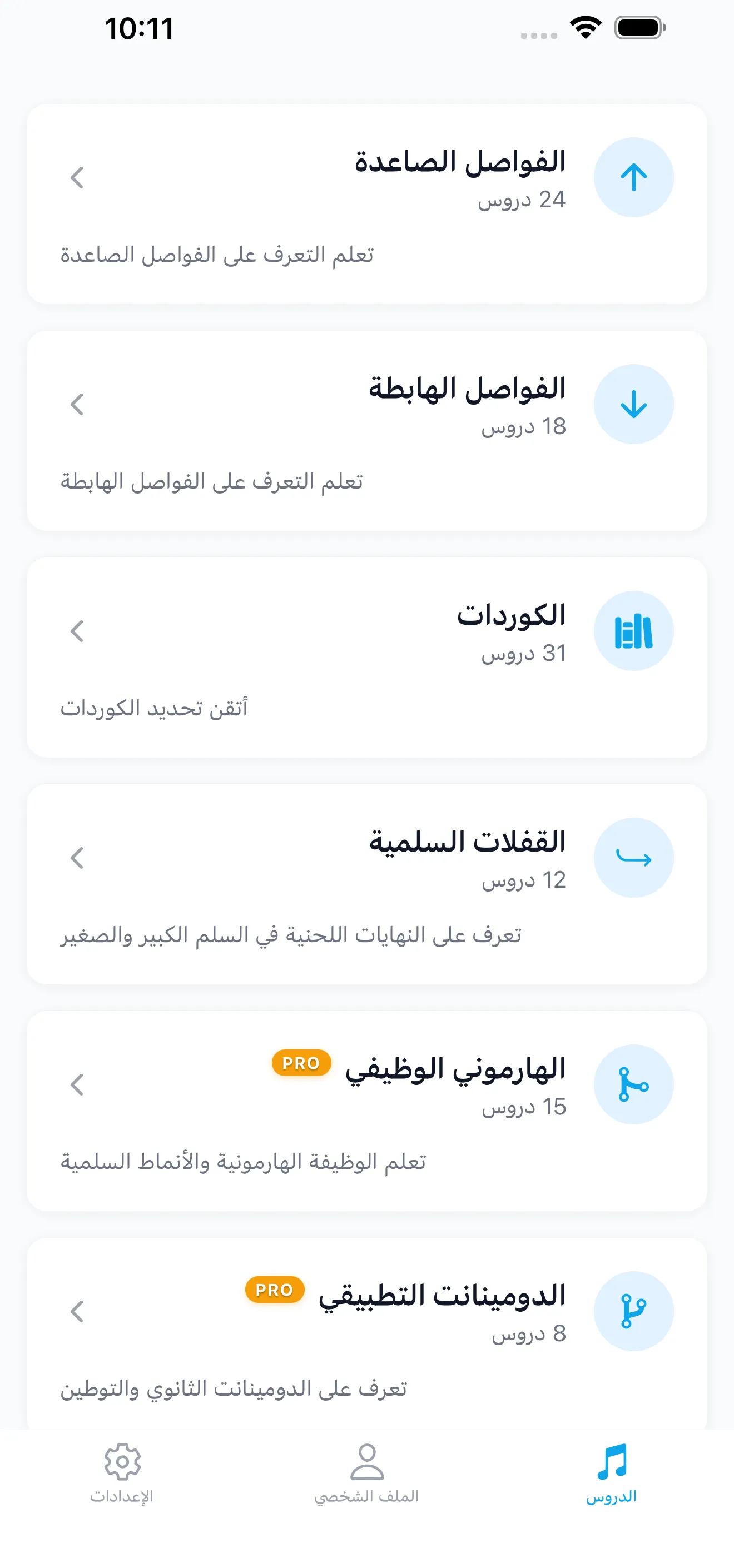 107 درسًا منظمًا