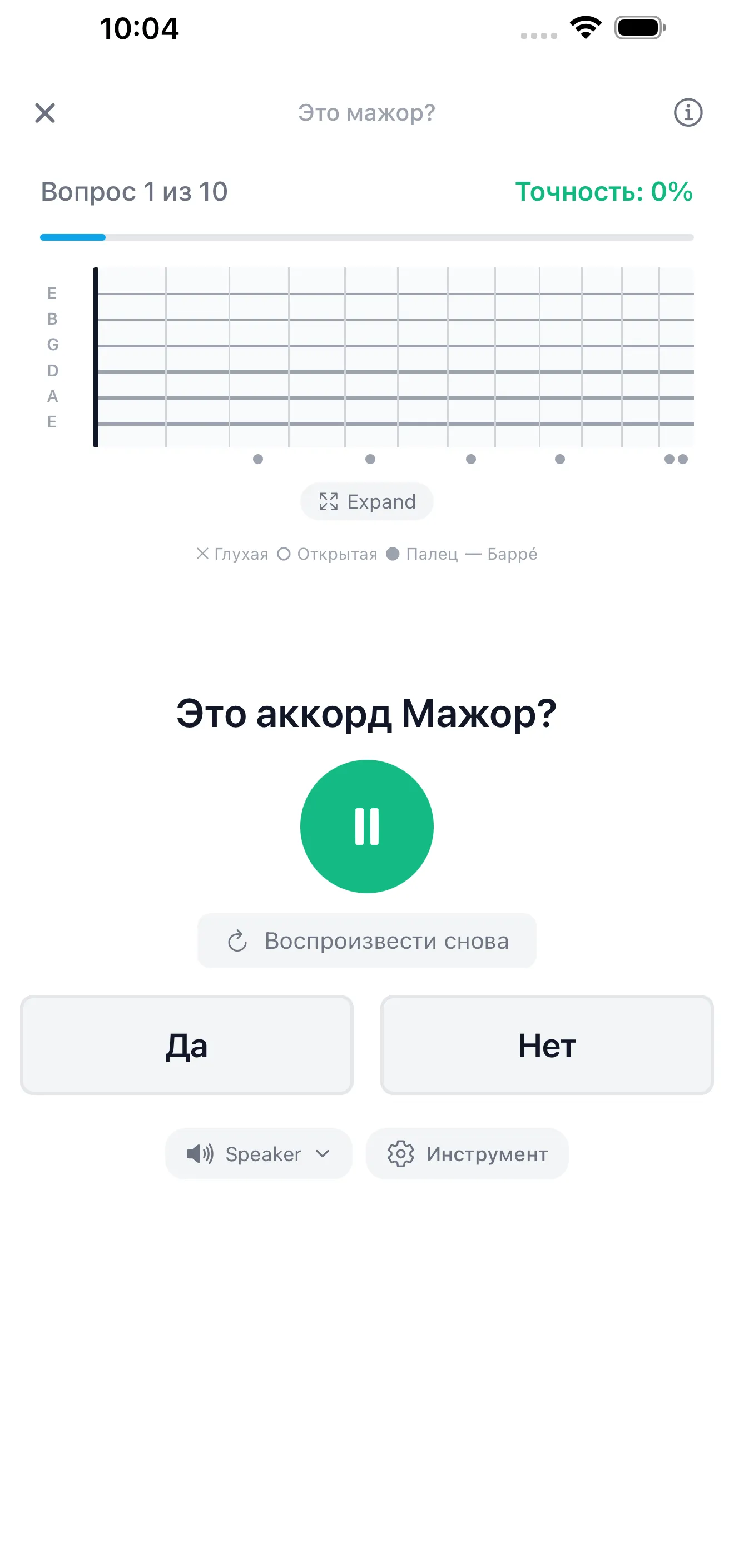 Аккорды на грифе гитары