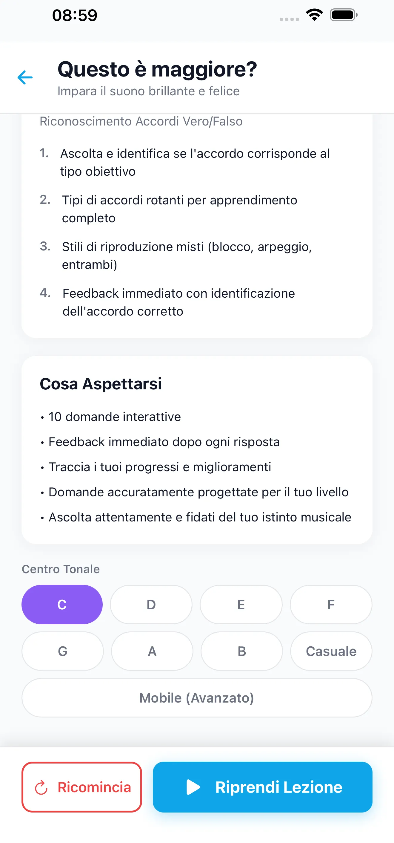 Esercitati in Qualsiasi Tonalità