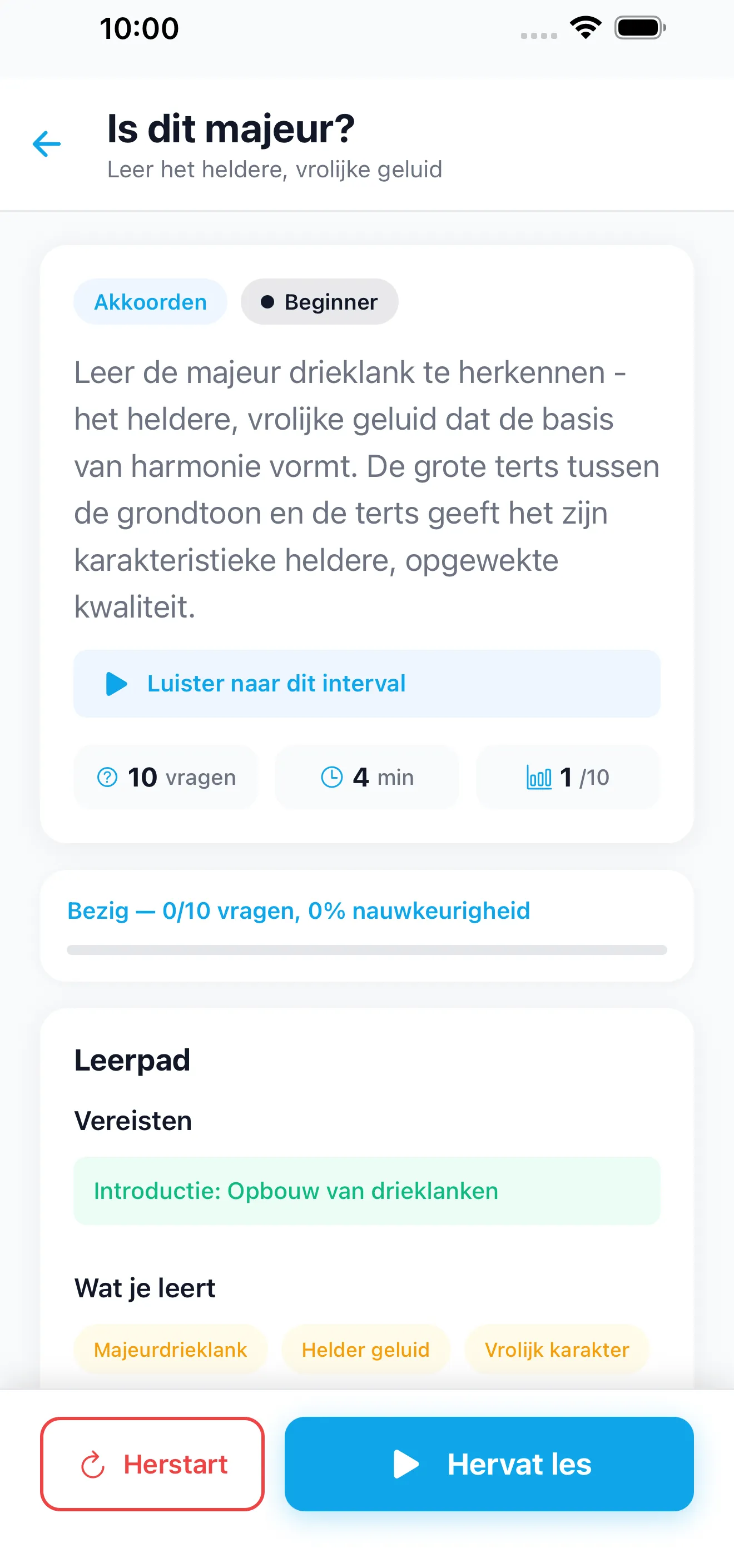 Leer Voordat je Oefent