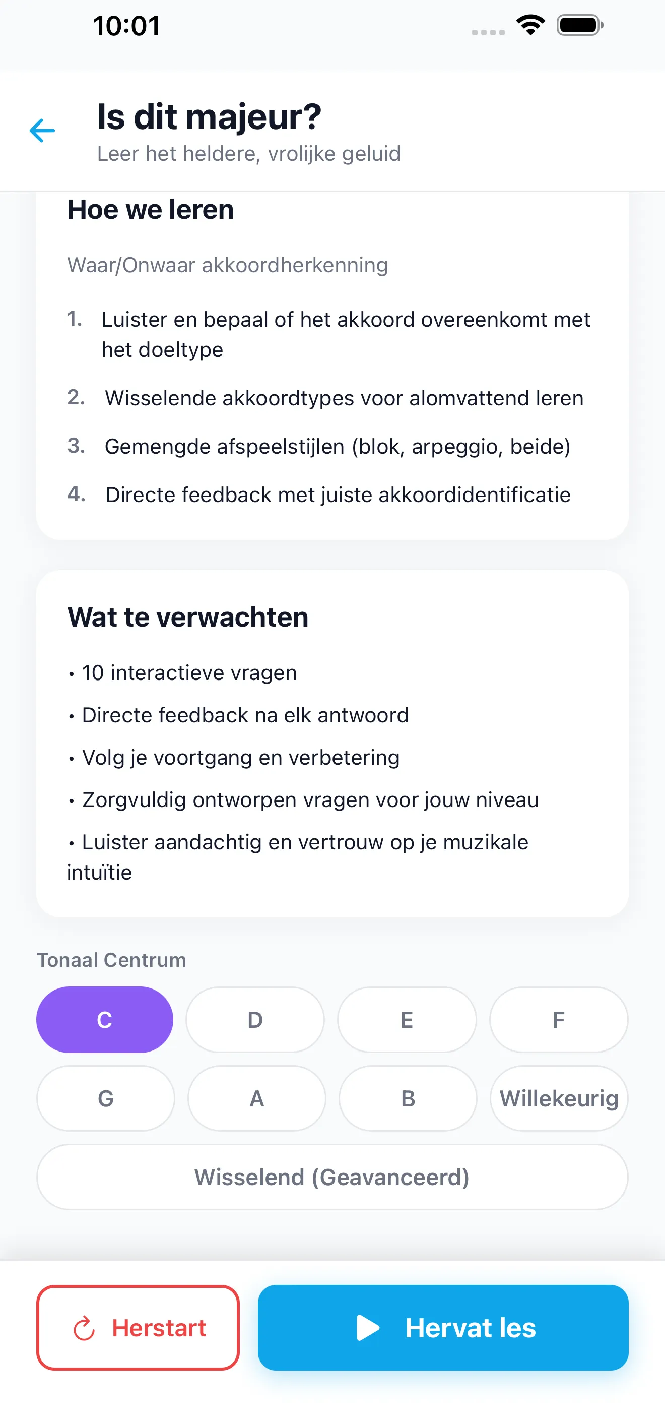 Oefen in Elke Toonsoort